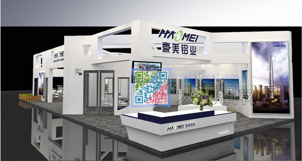 豪美鋁業(yè)2016鋁門窗幕墻新品博覽會(huì)展廳效果