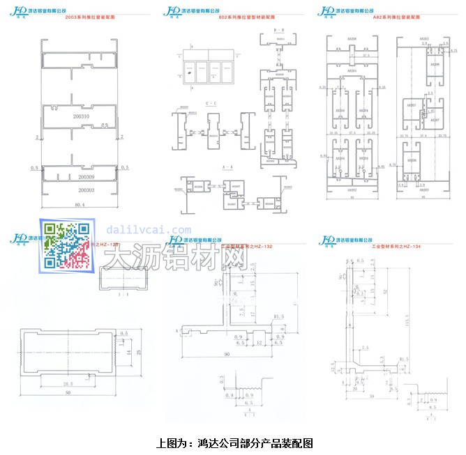 大瀝鴻達(dá)鋁業(yè)生產(chǎn)的部分鋁型材產(chǎn)品
