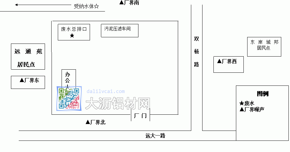 新振升集團(tuán)企業(yè)平面布置及監(jiān)測點(diǎn)位示意圖