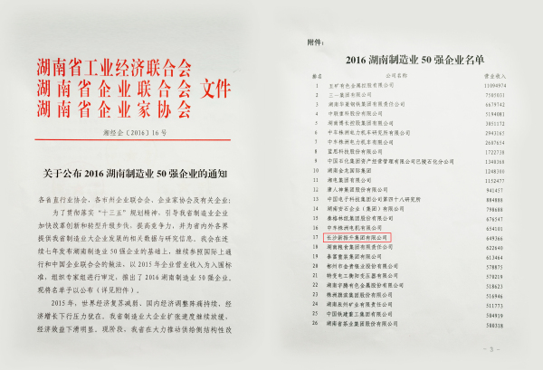 湖南100強企業(yè)